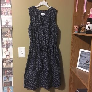 Knee-length, Button-Down Linen Dress